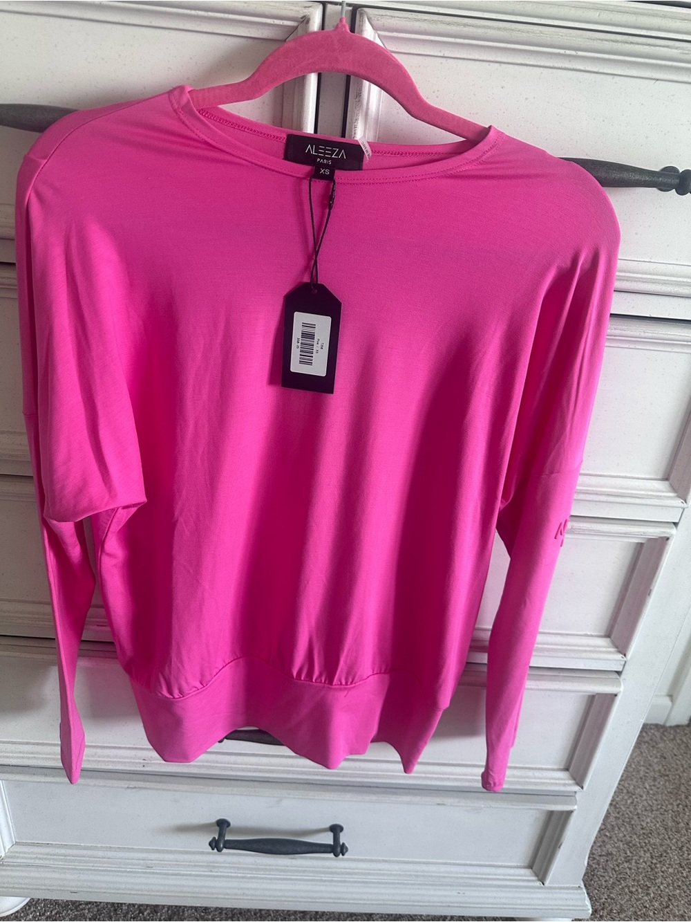 Aleeza Paris Dolman Sleeve Pink top